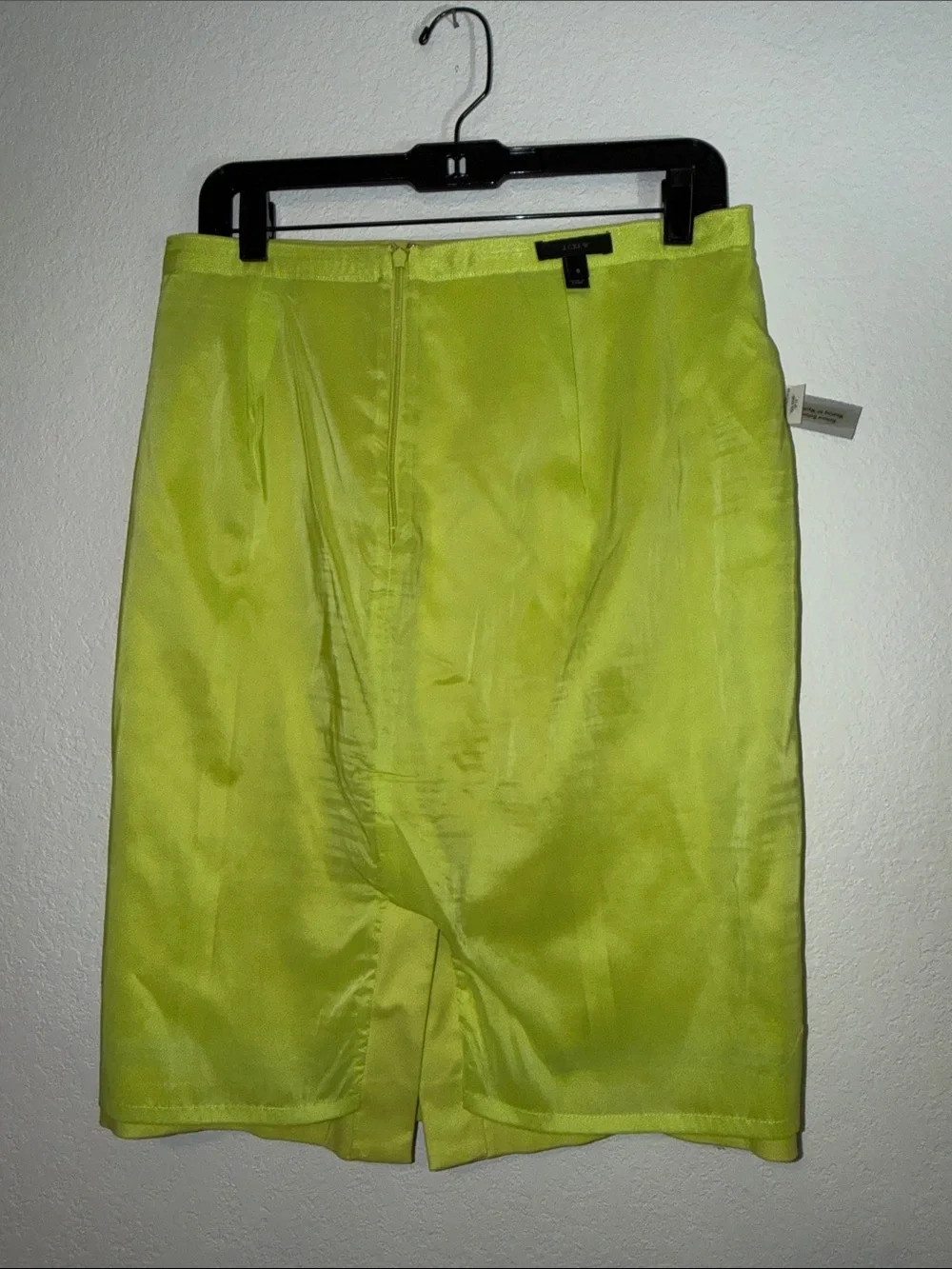 J. Crew Neon Lime Pencil Skirt
